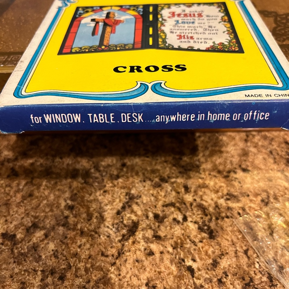 Stained M-Glass Cross “I asked Jesus….” - Picture 3 of 10